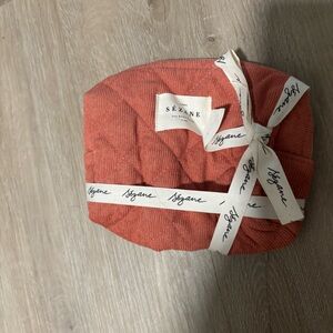 Sézane Coral corduroy toiletry bag